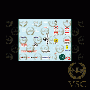 LAUDA , Niki - Ferrari 1974 - Calca N°14