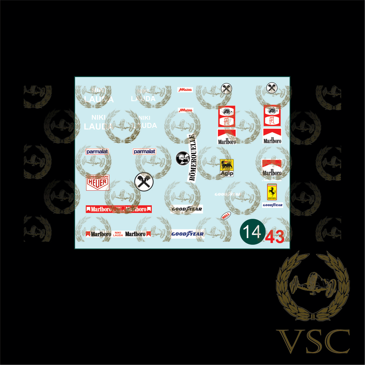 LAUDA , Niki - Ferrari 1974 - Calca N°14