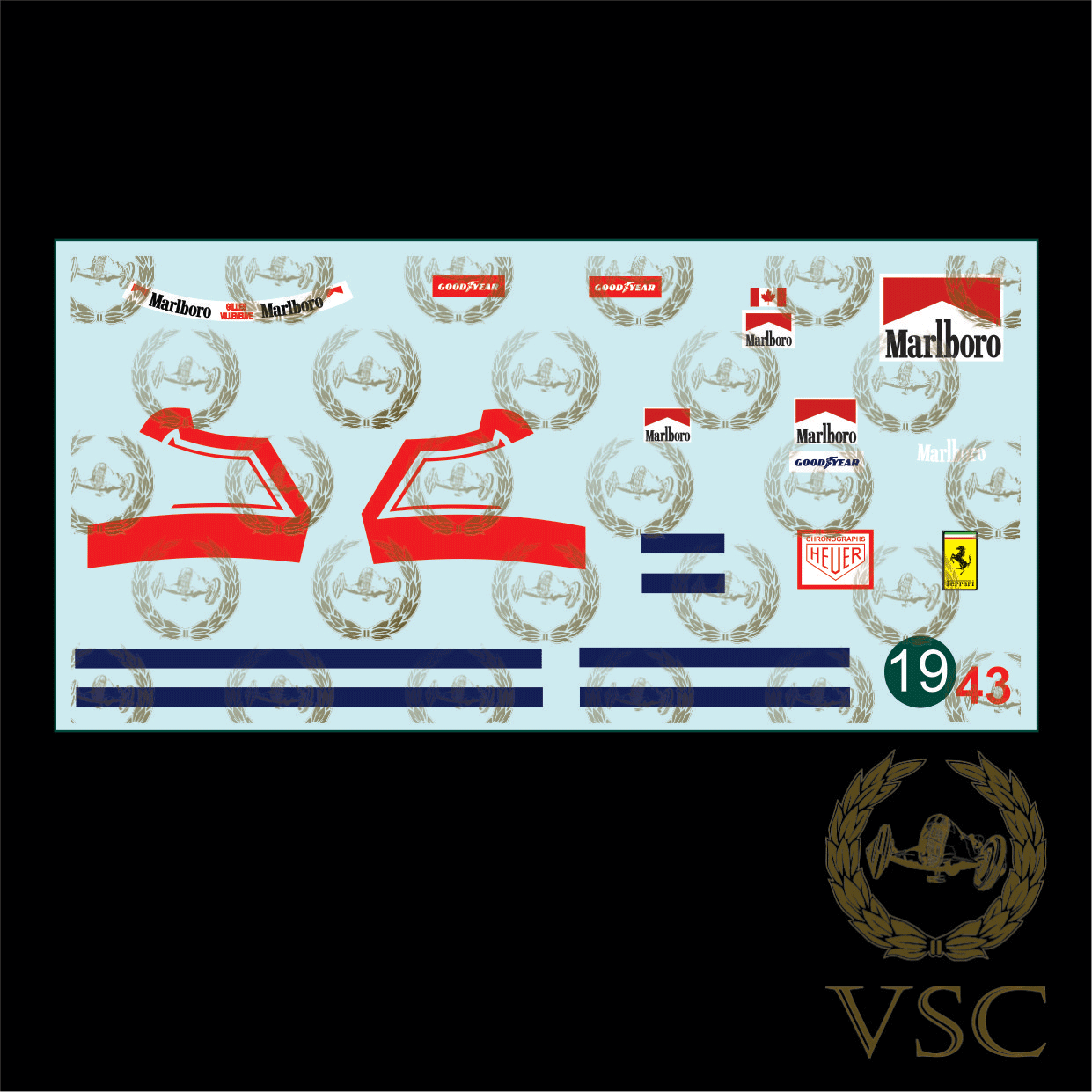 VILLENEUVE , Gilles - Ferrari 1977 - Calca N°19