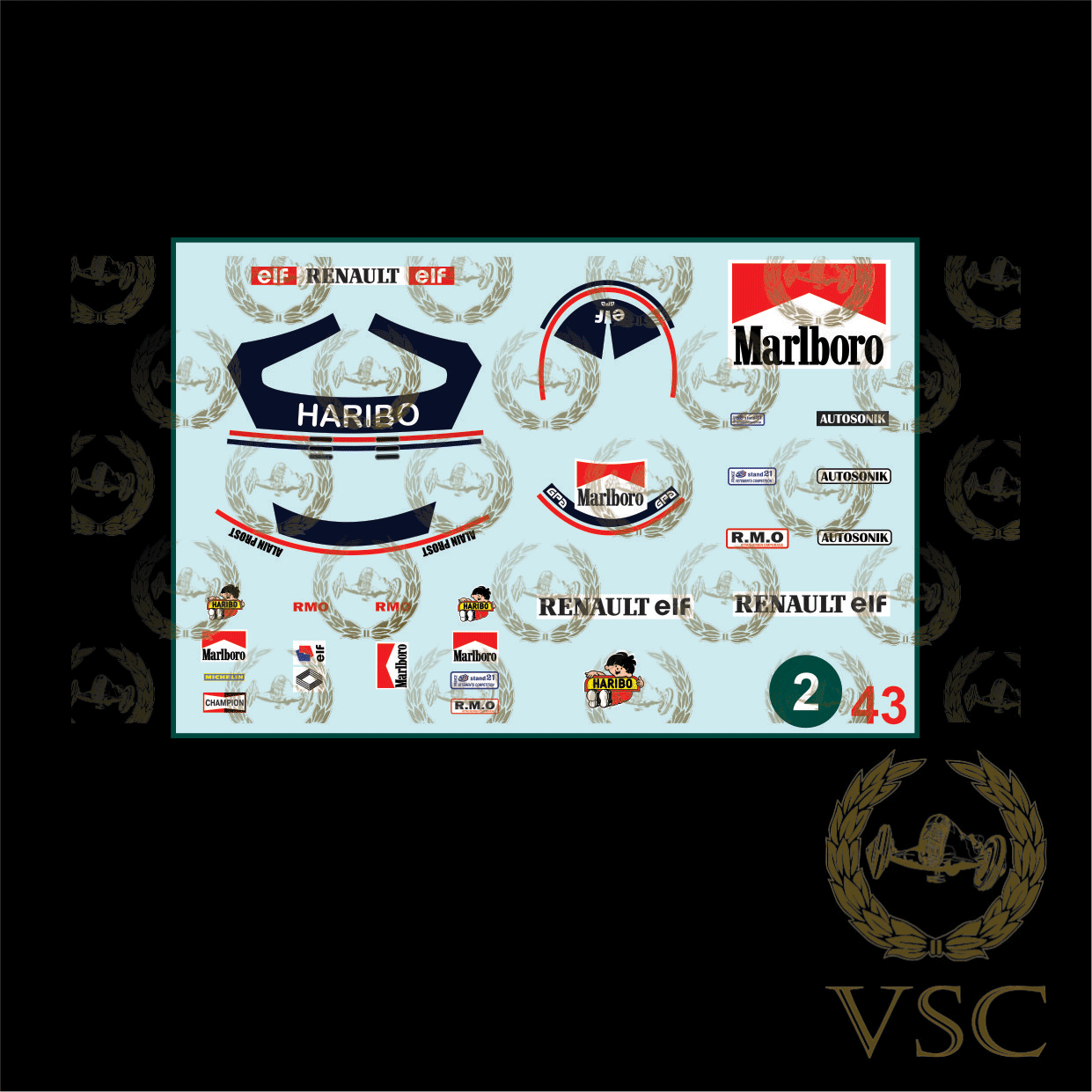 PROST , Alain - Renault 1983 - Calca N°2