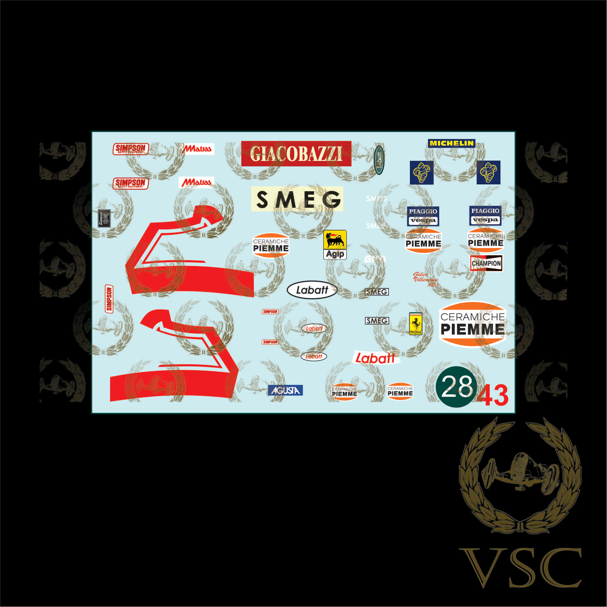 VILLENEUVE , Gilles - Ferrari 1981 - Calca N°28