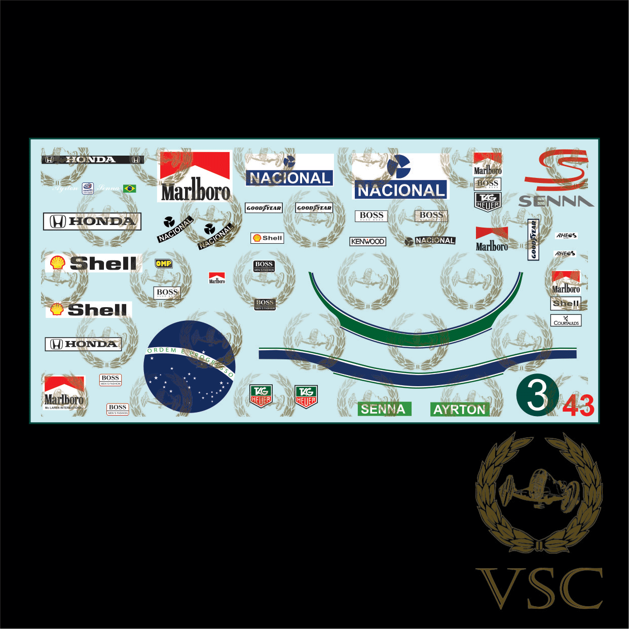 SENNA , Ayrton - McLaren 1988/93 - Calca N°3