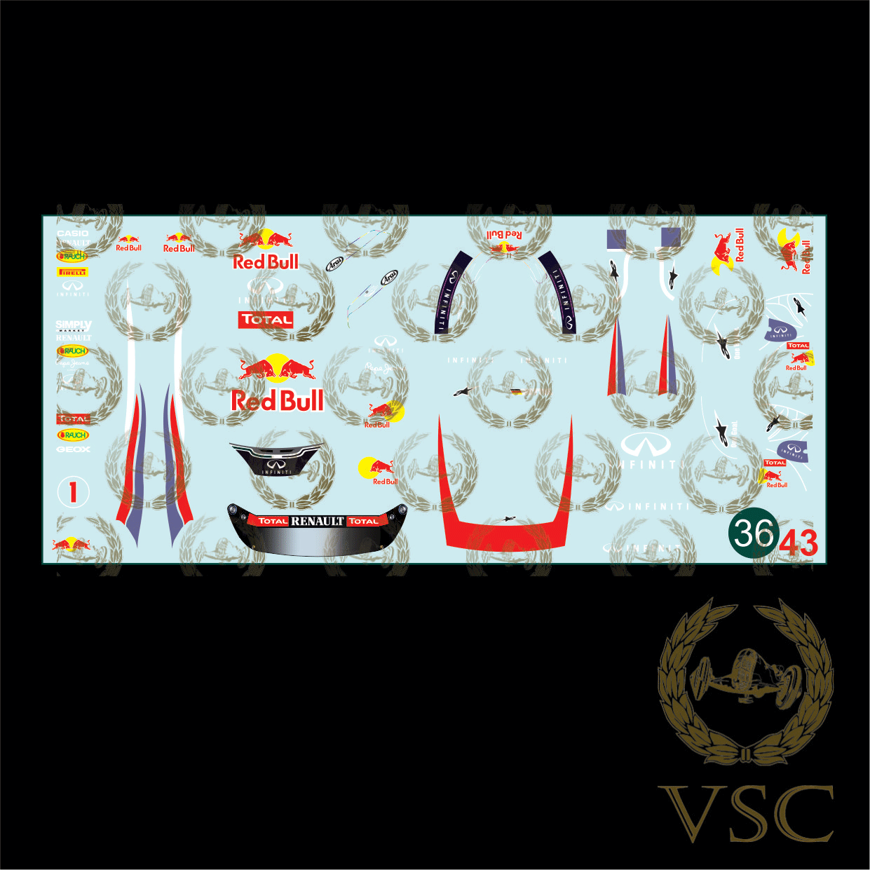 VETTEL , Sebastian - Red Bull 2013 - Calca N°36