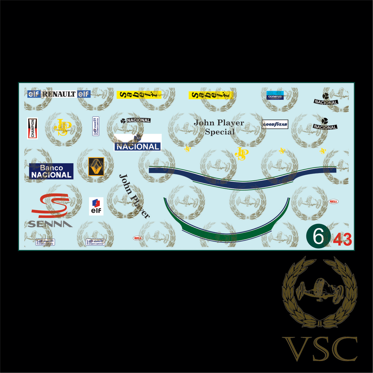 SENNA , Ayrton - Lotus 1985 - Calca N°6