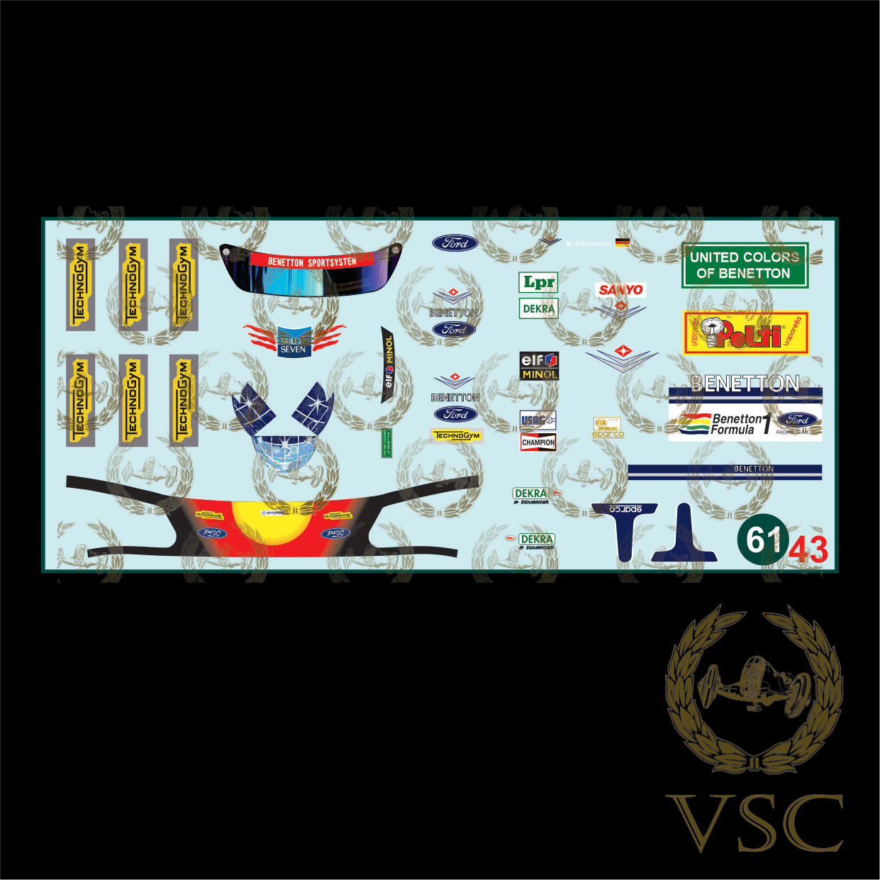 SCHUMACHER , Michael - Benetton 1994 - Calca N°61