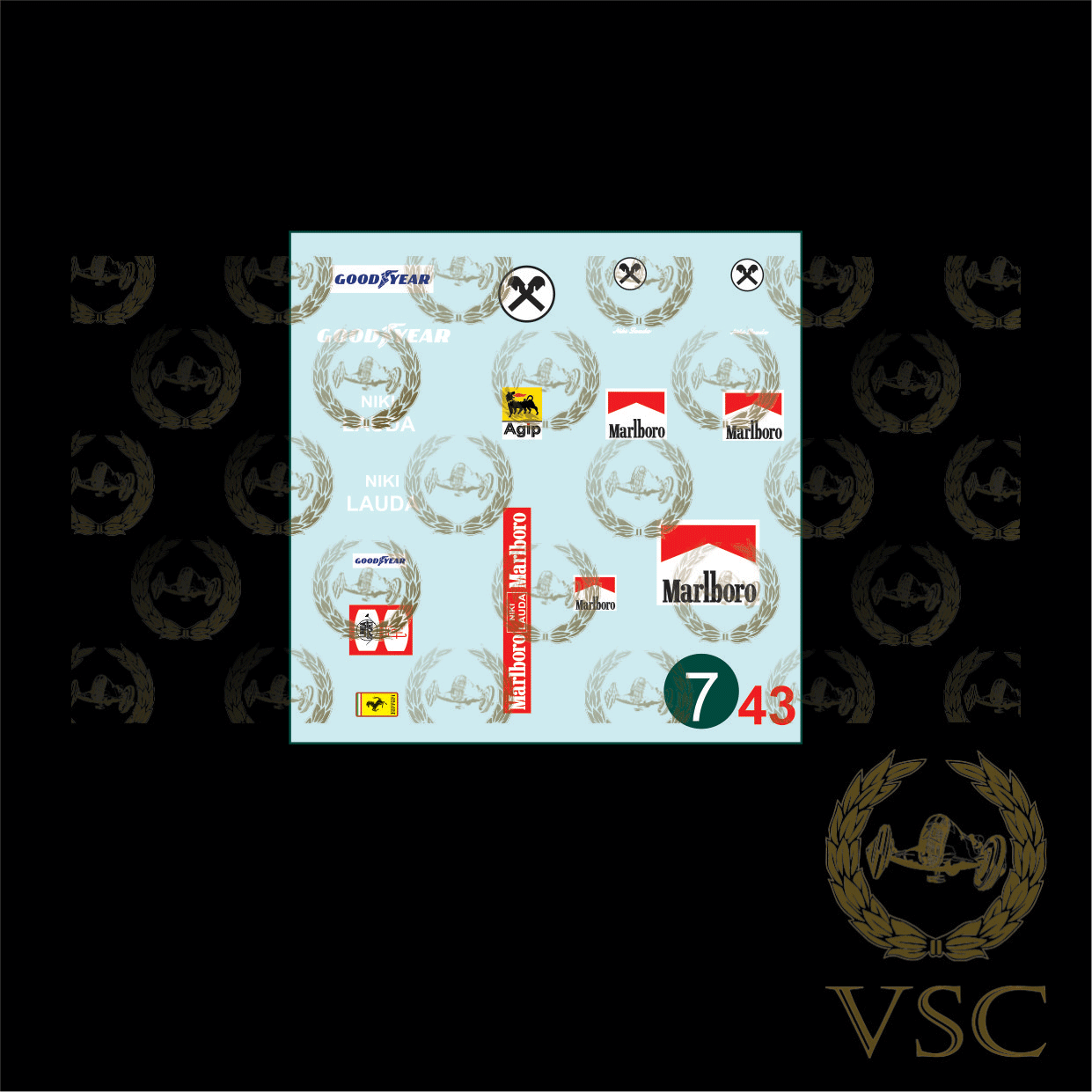 LAUDA , Niki - Ferrari 1975/76 - Calca N°7