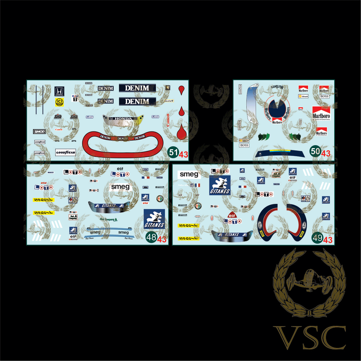 TAXI-PIQUET - Mexico 1986 - Set de calcas N°70 ( 4 u. )