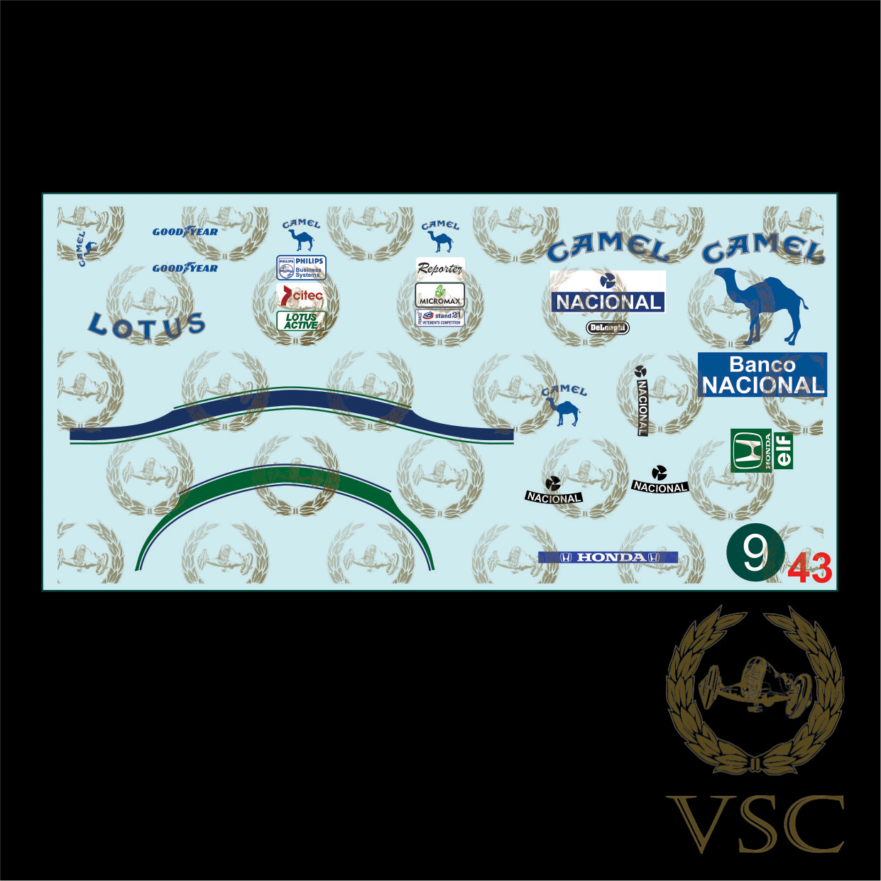 SENNA , Ayrton - Lotus 1989 - Calca N°9