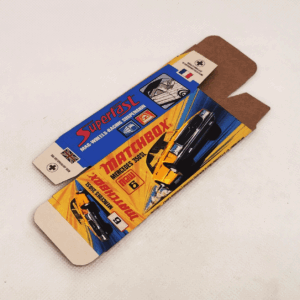 N°6c MERCEDES 350SL "New" - amarillo - CAJA REPRO Tipo I